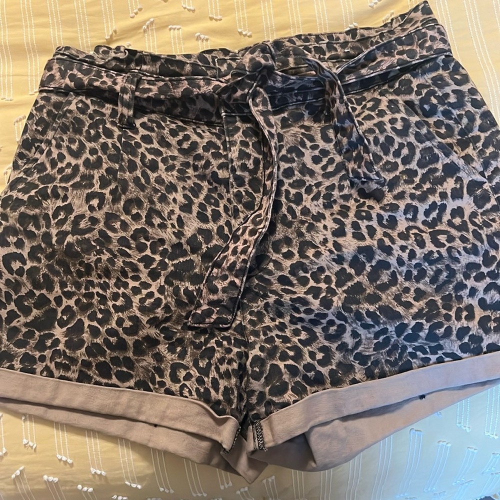 High Rise with tie, cuffed shorts